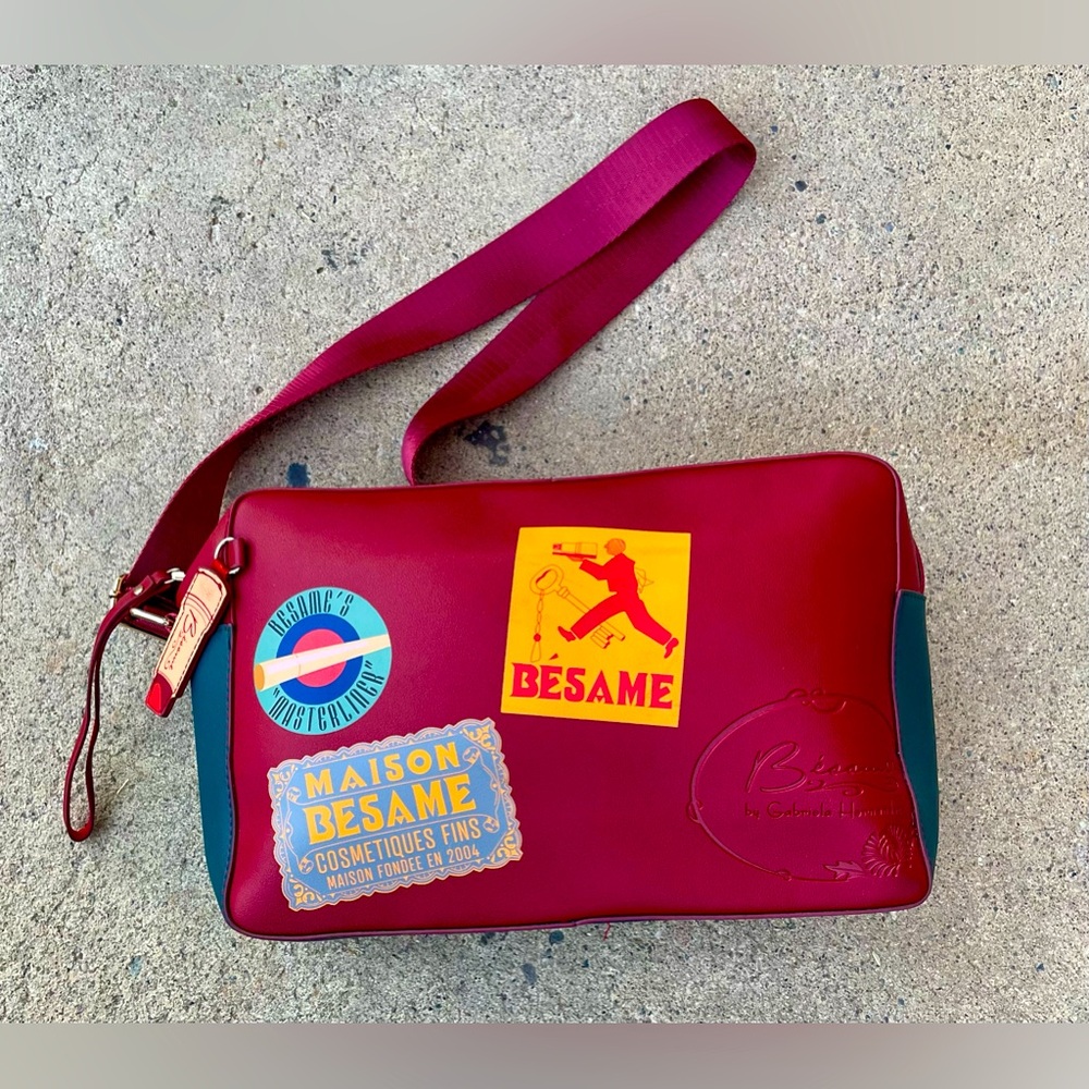 Besame Cosmetic Makeup Bag Gabriela Hernandez Bésame Tote Purse NWOT